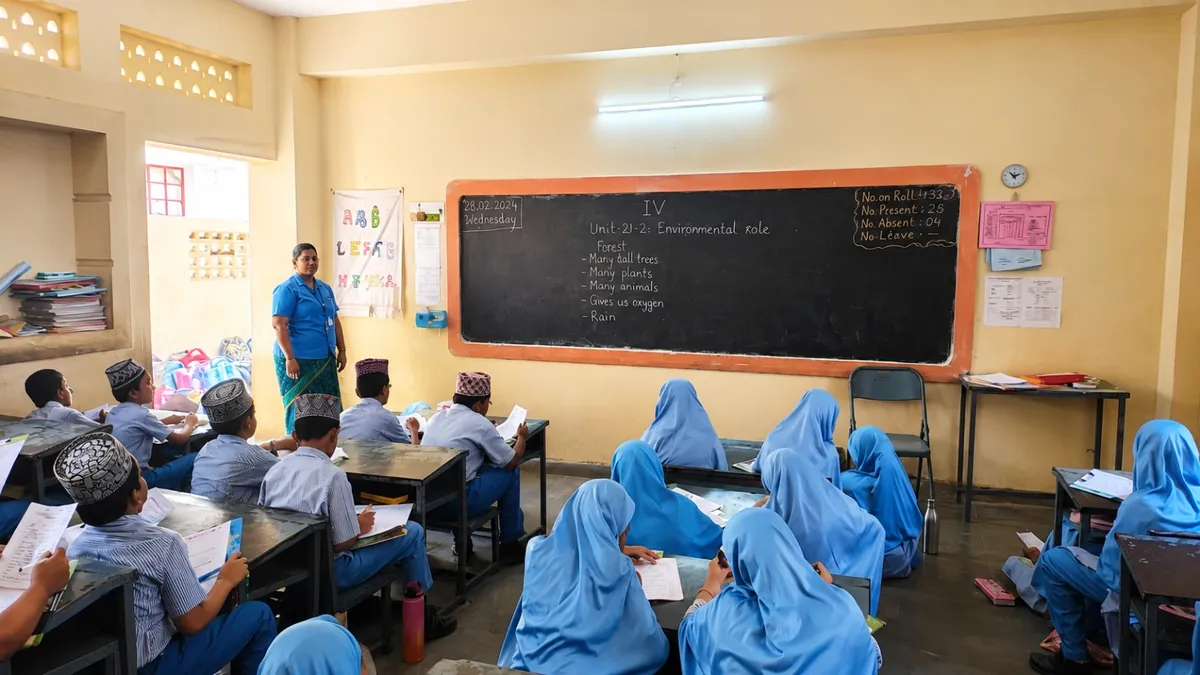 A lesson in progress in a Crescent classroom