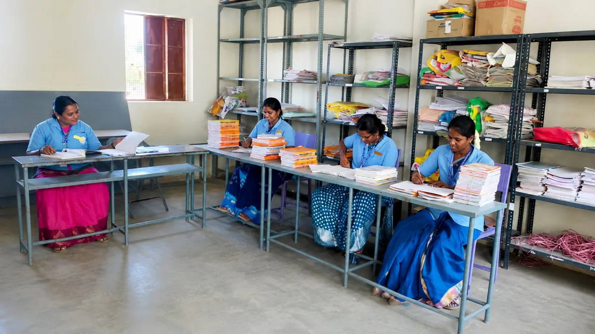 Staff at work in the Crescent school office